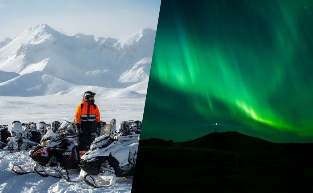 Glacier Snowmobiling & Northern Lights Tour from Reykjavik