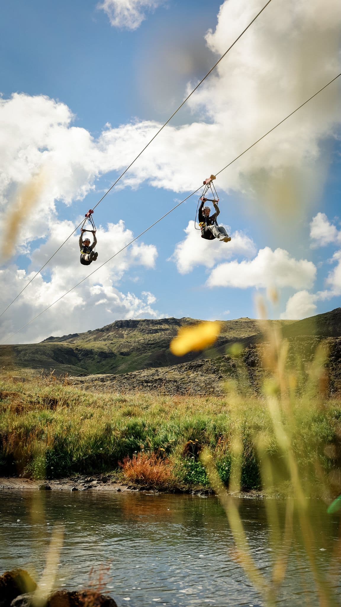 Mega Zipline Conventional Ride with transfer from Reykjavik