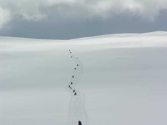 Glacier Snowmobiling from Geysir Area