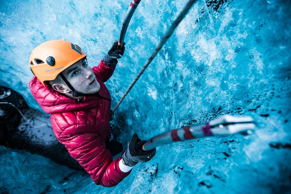 Ice Climbing Captured in Skaftafell
