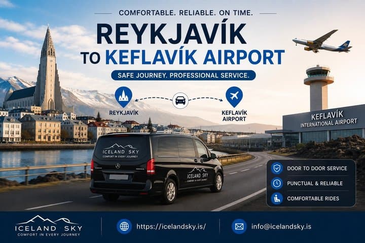Private Airport Transfer Keflavík Reykjavík and Blue lagoon 