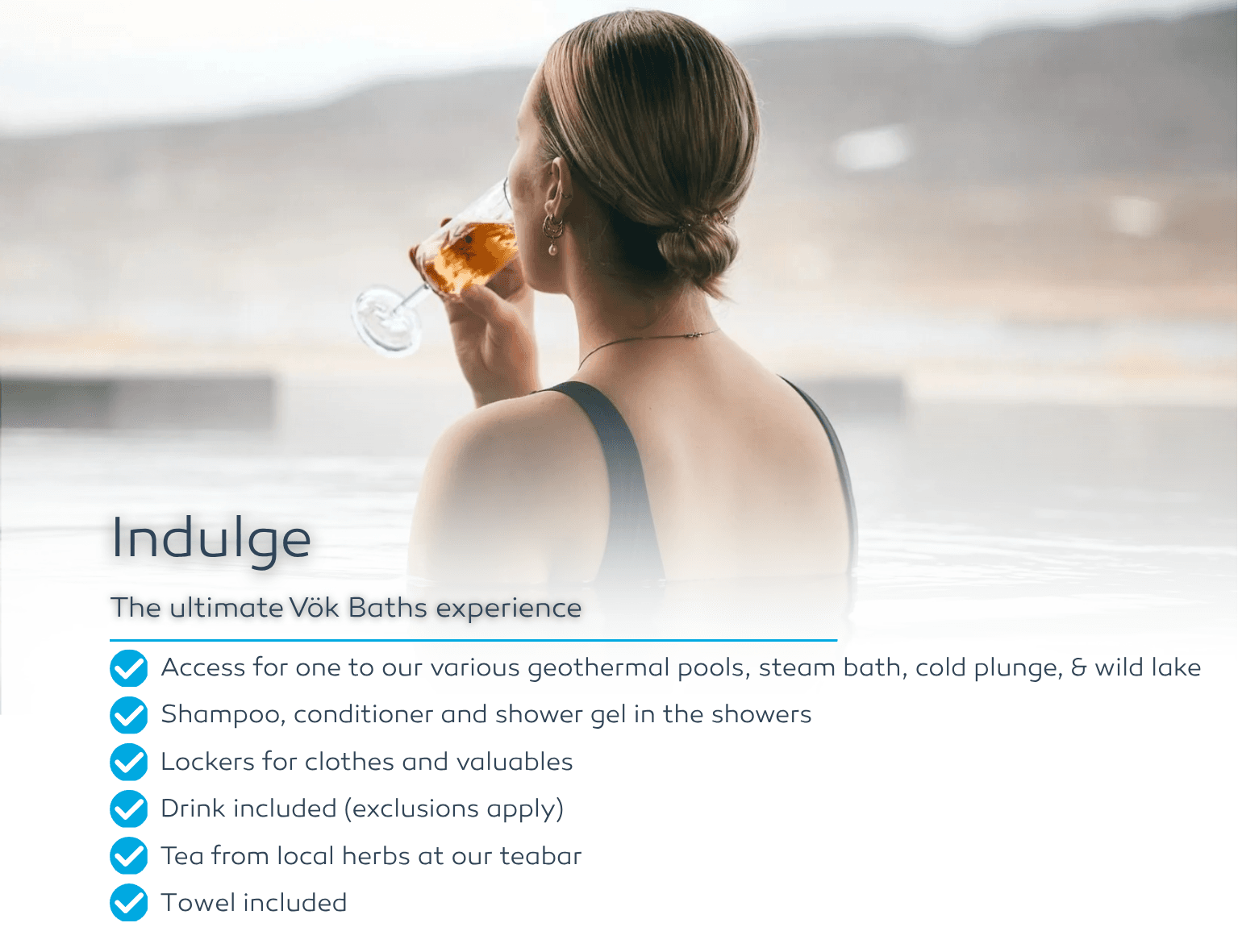 Indulge - The ultimate Vök Baths experience - Towel & 1 drink included