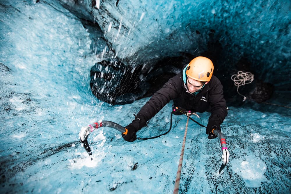 Ice Climbing Captured in Skaftafell
