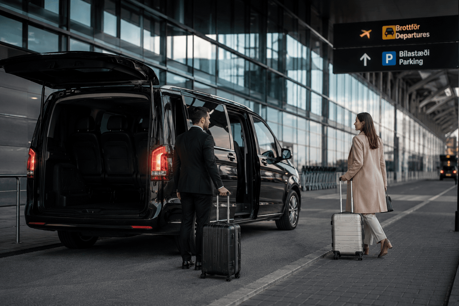 private transfer from Reykjavík - or any location selected by the customer to Keflavík International Airport