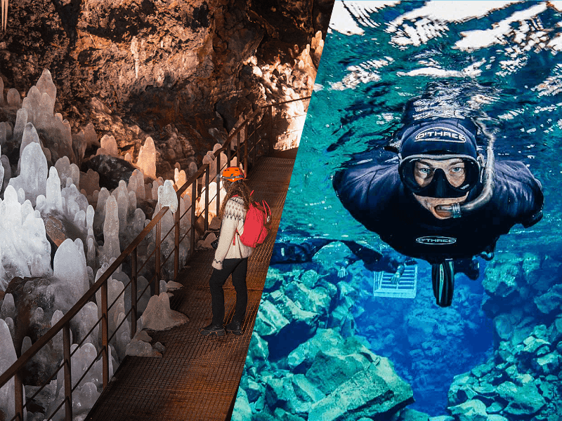 Black & Blue - Lava Tunnel + Silfra Snorkeling