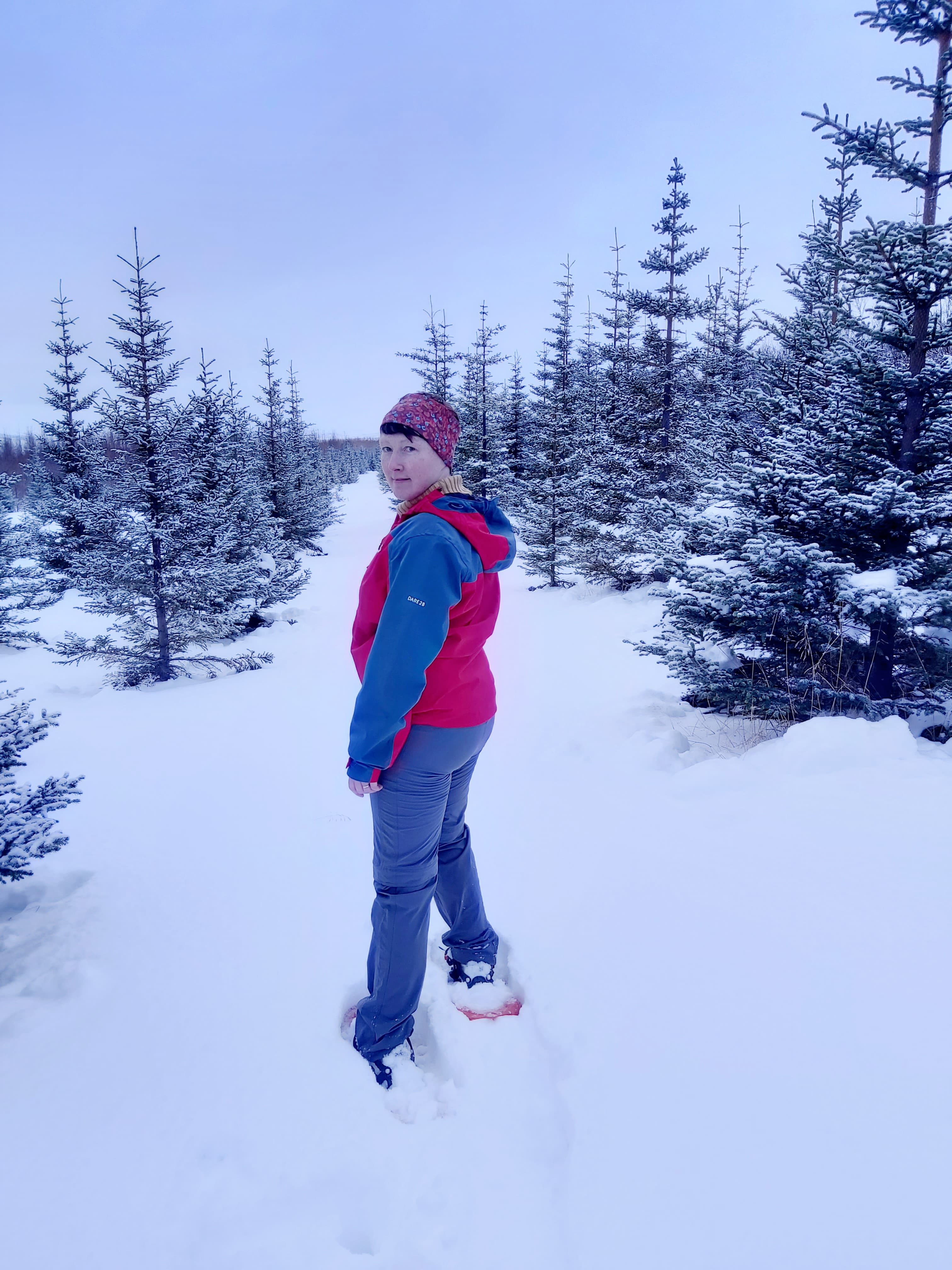 Snowshoe walking