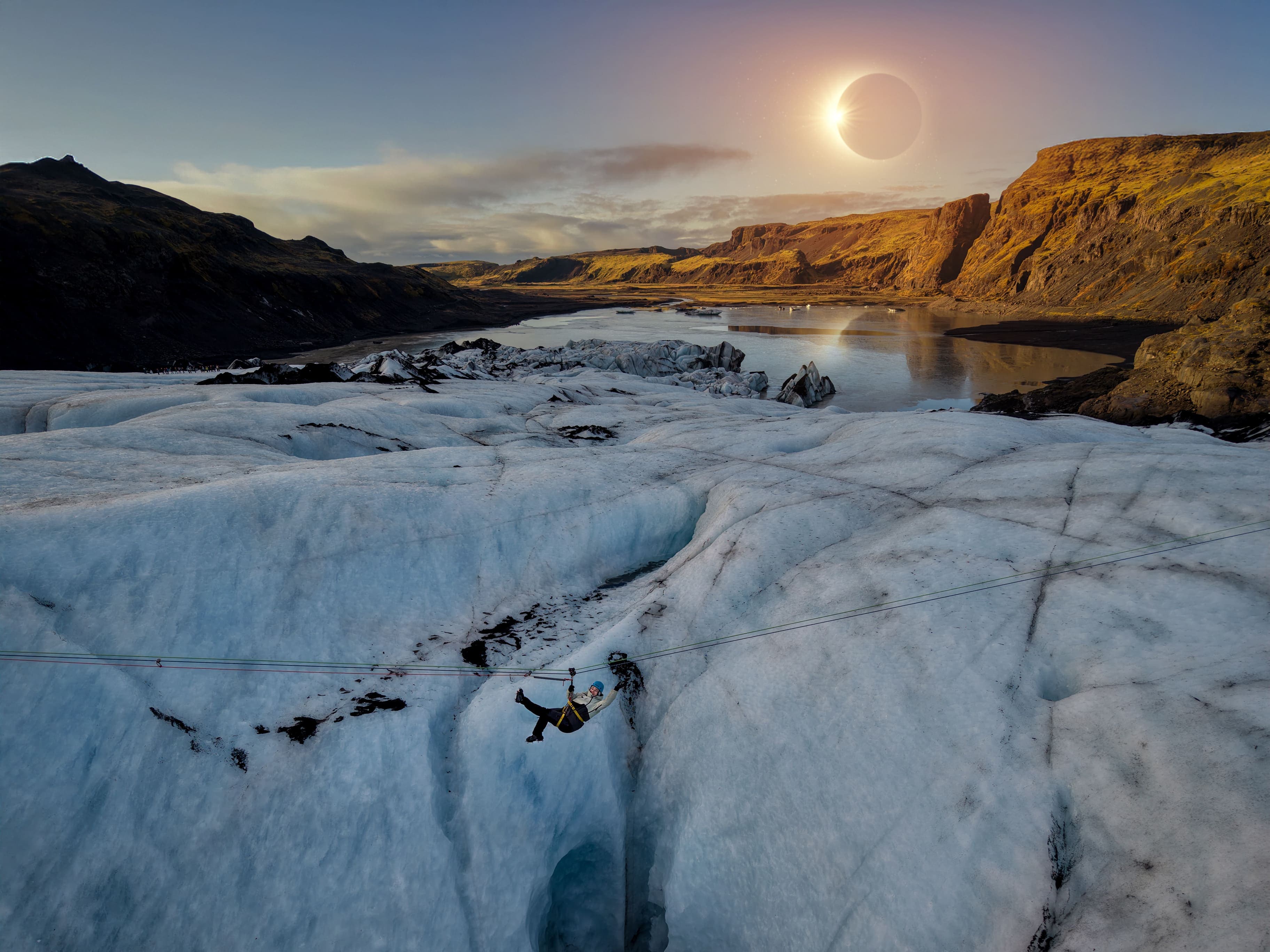 Solar Eclipse 2026 Zip Line + Glacier Hike Adventure